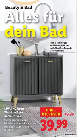 Lidl LIVARNO home Waschbeckenunterschrank Angebot