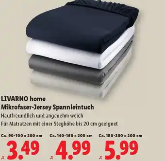 Lidl Mikrofaser-Jersey Spannleintuch Angebot