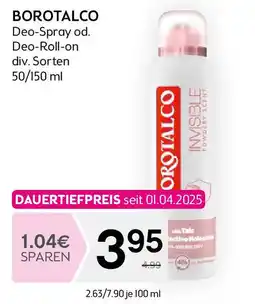 Bipa BOROTALCO Deo-Spray od. Deo-Roll-on Angebot