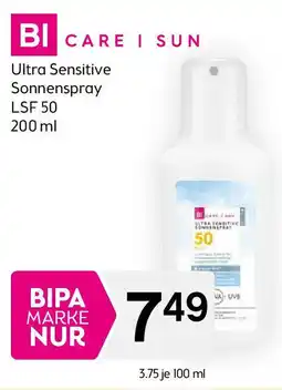 Bipa Ultra Sensitive Sonnenspray LSF 50 Angebot