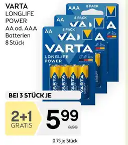 Bipa Varta longlife power batterien aa od. aaa Angebot