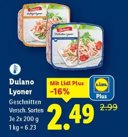 Lidl Dulano Lyoner Angebot