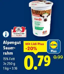 Lidl Alpengut Sauerrahm Angebot