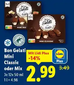 Lidl Bon Gelati Mini Classic oder Mix Angebot