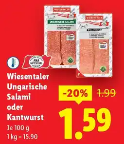 Lidl Ungarische Salami oder Kantwurst Angebot