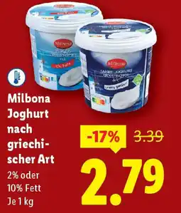 Lidl Milbona Joghurt nach griechischer Art Angebot