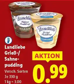 Lidl Landliebe Grieß Sahne- pudding Angebot