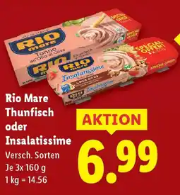 Lidl Rio Mare Thunfisch oder Insalatissime Angebot