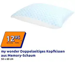Action my wonder Doppelseitiges Kopfkissen aus Memory-Schaum Angebot