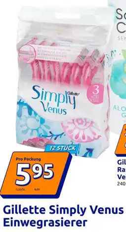 Action Gillette Simply Venus Einwegrasierer Angebot