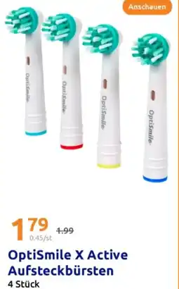 Action OptiSmile X Active Aufsteckbürsten Angebot