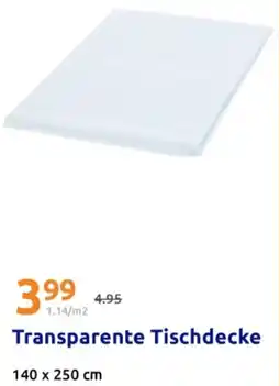 Action Transparente Tischdecke Angebot