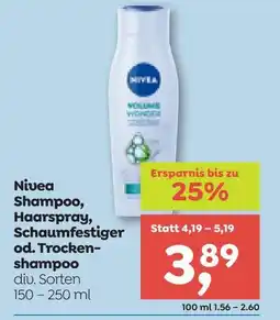 ADEG Nivea Shampoo, Haarspray, Schaumfestiger od. Trocken- shampoo Angebot