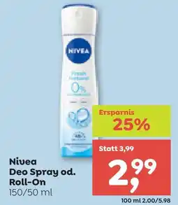 ADEG Nivea Deo Spray od. Roll-On Angebot