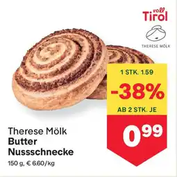 MPreis Therese Mölk Butter Nussschnecke Angebot