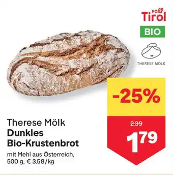 MPreis Dunkles Bio-Krustenbrot Angebot