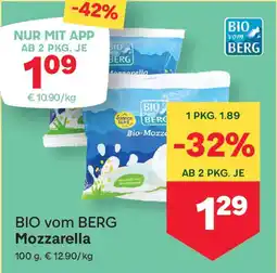 MPreis BIO vom BERG Mozzarella Angebot
