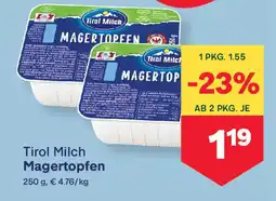 MPreis Tirol Milch Magertopfen Angebot