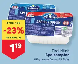 MPreis Tirol Milch Speisetopfen Angebot