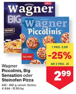 MPreis Wagner Piccolinis, Big Sensation oder Steinofen Pizza Angebot