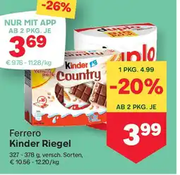 MPreis Ferrero Kinder Riegel Angebot