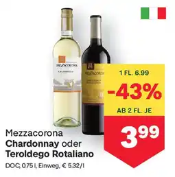 MPreis Mezzacorona chardonnay oder teroldego rotaliano Angebot
