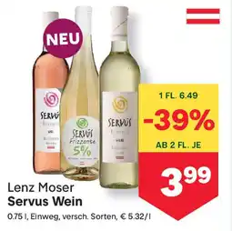 MPreis Lenz moser servus wein Angebot