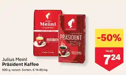 MPreis Julius Meinl Präsident Kaffee Angebot