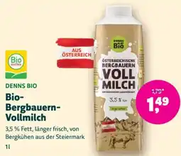 Denn's Biomarkt Bio Bergbauern Vollmilch Angebot