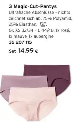 Tchibo Eduscho 3 Magic-Cut-Pantys Angebot