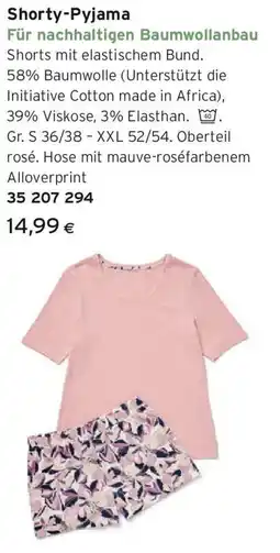 Tchibo Eduscho Shorty Pyjama Angebot