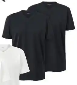 Tchibo Eduscho 2 T-Shirts mit V-Ausschnitt, schwarz Angebot