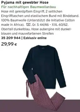 Tchibo Eduscho Pyjama mit gewebter Hose Angebot