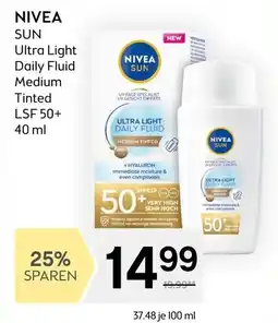 Bipa NIVEA SUN Ultra Light Daily Fluid Medium Tinted LSF 50 Angebot