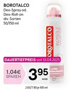 Bipa BOROTALCO Deo-Spray od. Deo-Roll-on Angebot