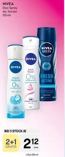 Bipa NIVEA Deo-Spray Angebot