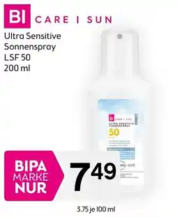 Bipa Ultra Sensitive Sonnenspray LSF 50 Angebot