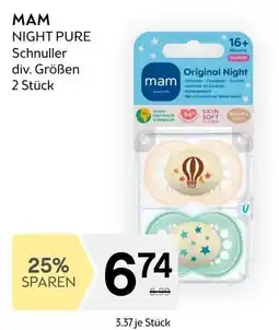 Bipa MAM NIGHT PURE Schnuller Angebot