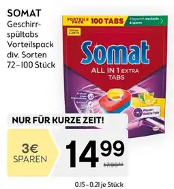 Bipa SOMAT Geschirr spültabs Vorteilspack Angebot