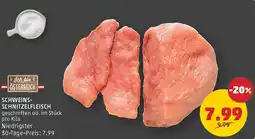 PENNY Schweins schnitzelfleisch Angebot