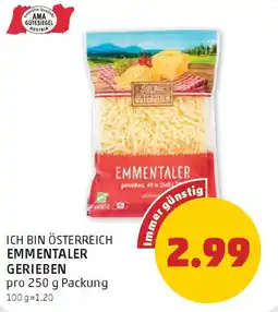 PENNY Ich bin österreich emmentaler gerieben Angebot