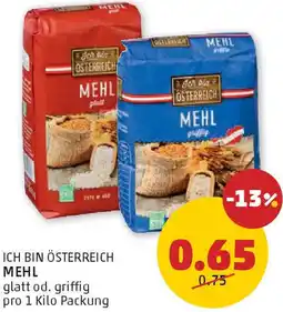 PENNY Ich bin osterreich mehl Angebot