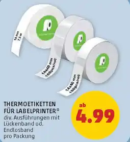 PENNY Thermo etiketten für labelprinter Angebot