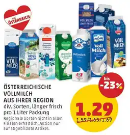 PENNY Österreichische vollmilch aus ihrer region Angebot