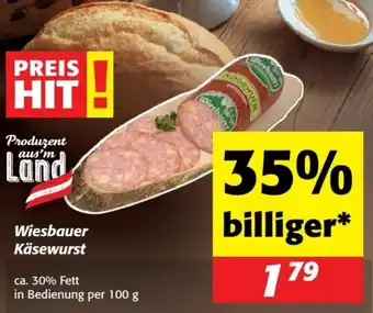Nah&Frisch Wiesbauer Käsewurst Angebot