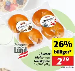Nah&Frisch Thurner Mohn- oder Nusskipferl Angebot
