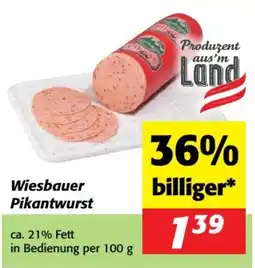 Nah&Frisch Wiesbauer Pikantwurst Angebot