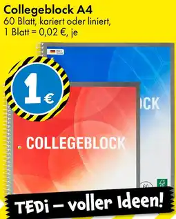 TEDi Collegeblock A4 Angebot