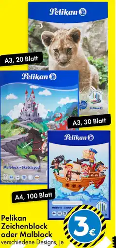 TEDi Pelikan Zeichenblock oder Malblock Angebot