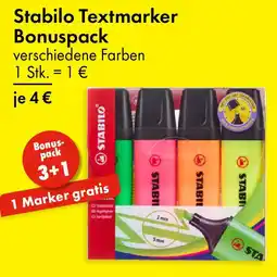 TEDi Stabilo Textmarker Bonuspack Angebot